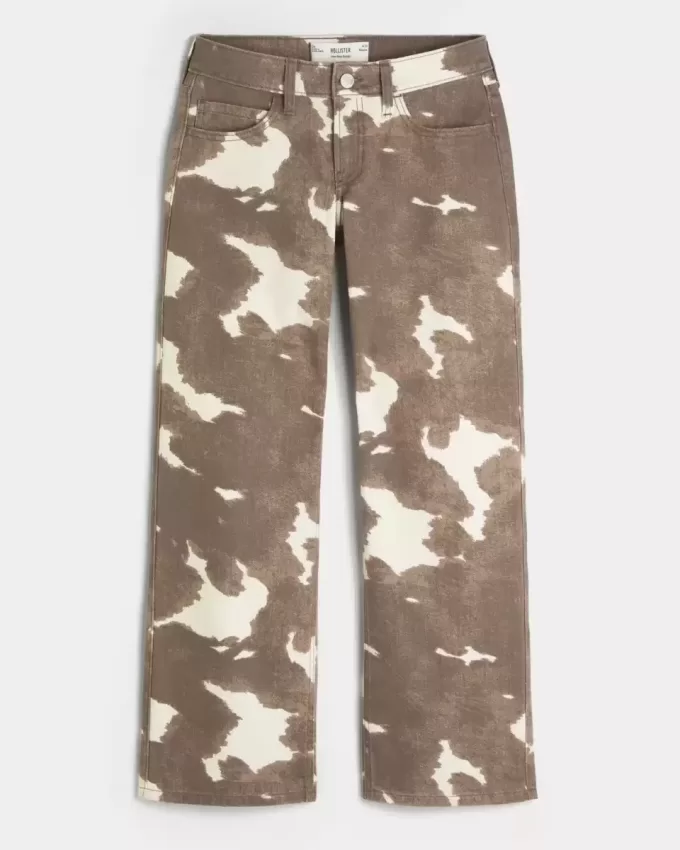 Low-Rise Cow Print Baggy Jeans Low-Rise Cow Print Baggy Jeans