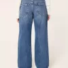Low-Rise Dark Wash Baggy Jeans