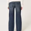 Low-Rise Dark Wash Loose Jeans