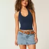 Low-Rise Denim Mini Skort Low-Rise Denim Mini Skort