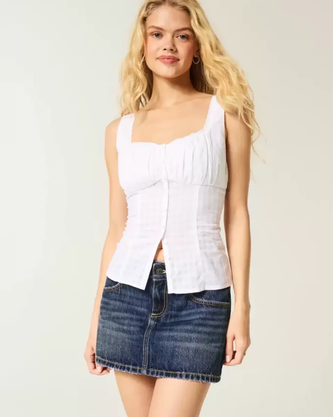 Low-Rise Denim Mini Skort Low-Rise Denim Mini Skort