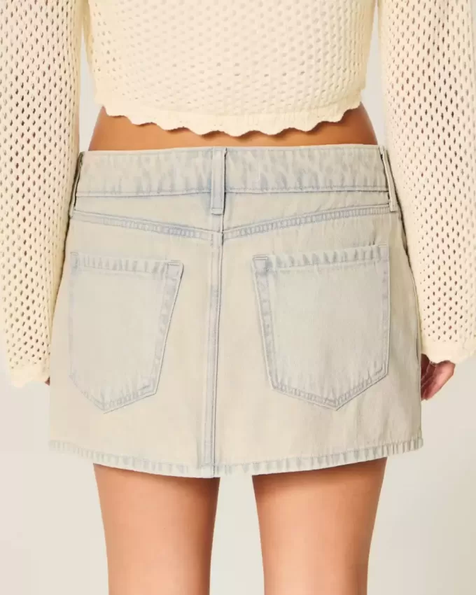 Low-Rise Denim Mini Skort Low-Rise Denim Mini Skort