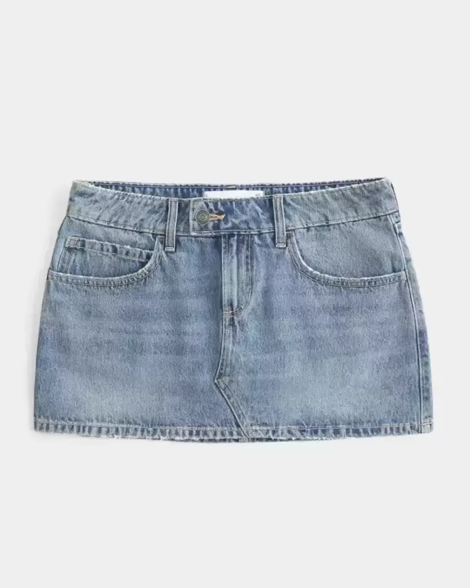 Low-Rise Denim Mini Skort Low-Rise Denim Mini Skort