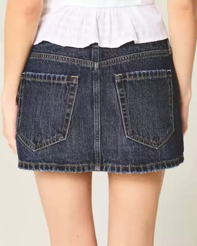 Low-Rise Denim Mini Skort Low-Rise Denim Mini Skort