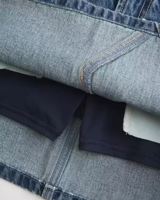 Low-Rise Embroidered Denim Mini Skort Low-Rise Embroidered Denim Mini Skort