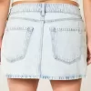 Low-Rise Light Wash Denim Mini Skort Low-Rise Light Wash Denim Mini Skort