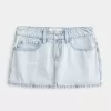 Low-Rise Light Wash Denim Mini Skort Low-Rise Light Wash Denim Mini Skort