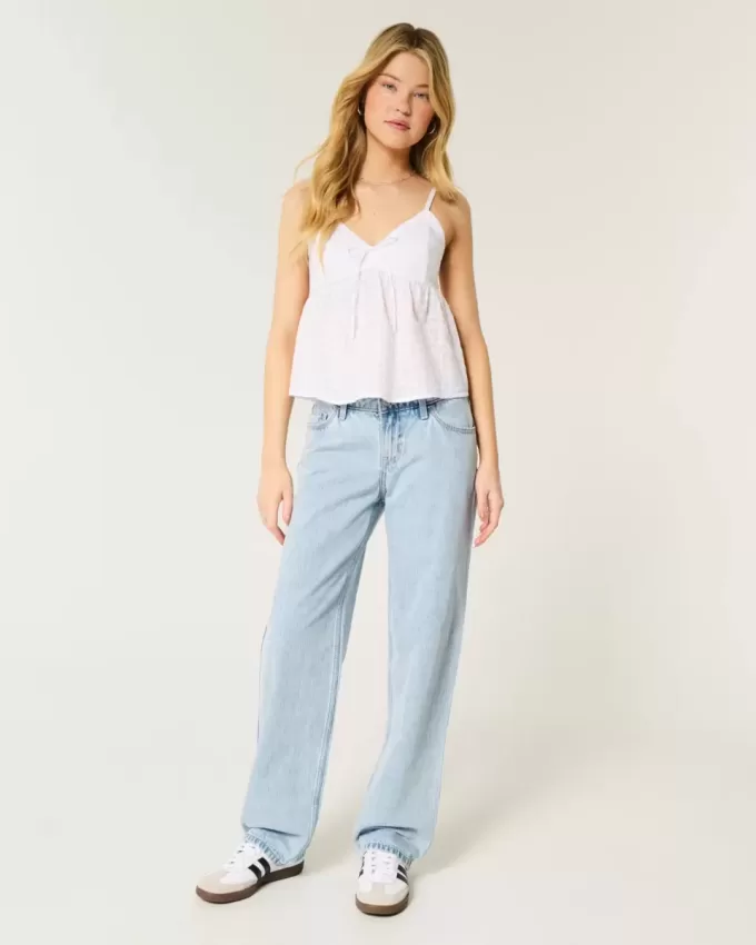 Low-Rise Light Wash Loose Jeans Low-Rise Light Wash Loose Jeans