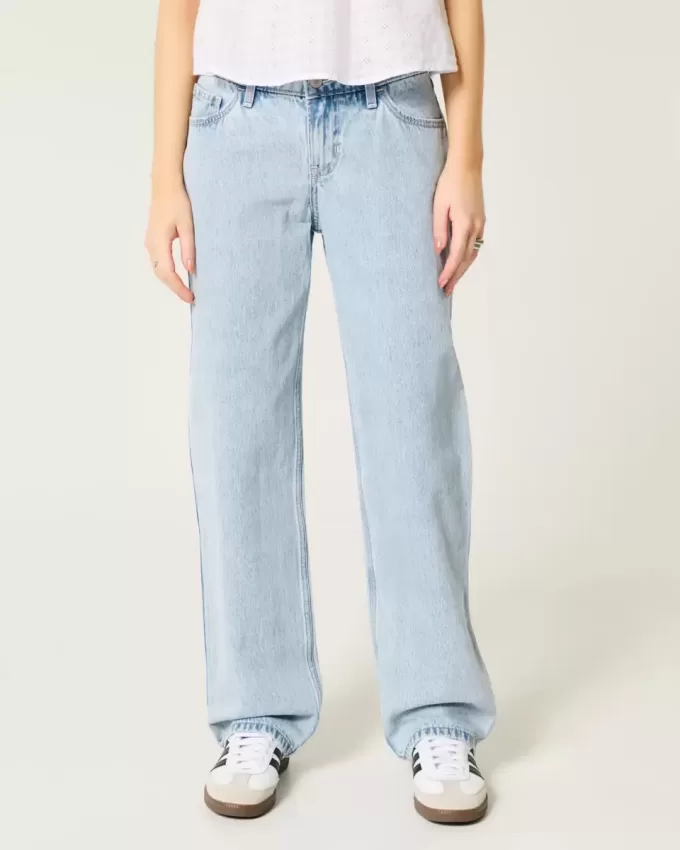 Low-Rise Light Wash Loose Jeans Low-Rise Light Wash Loose Jeans