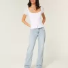 Low-Rise Light Wash Relaxed Straight Jeans Low-Rise Light Wash Relaxed Straight Jeans