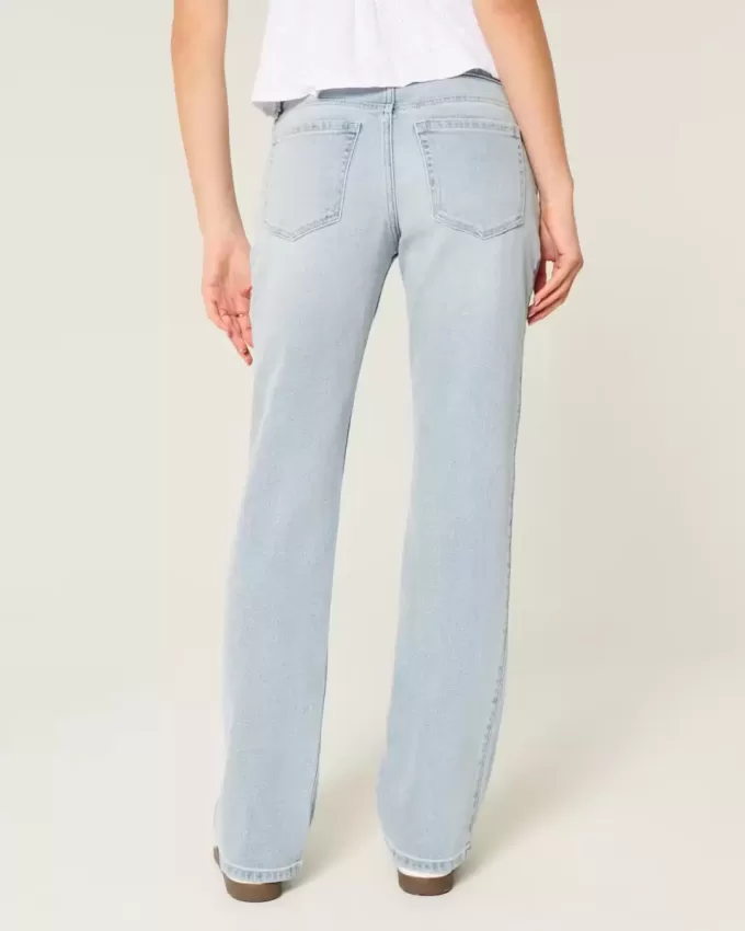 Low-Rise Light Wash Relaxed Straight Jeans Low-Rise Light Wash Relaxed Straight Jeans