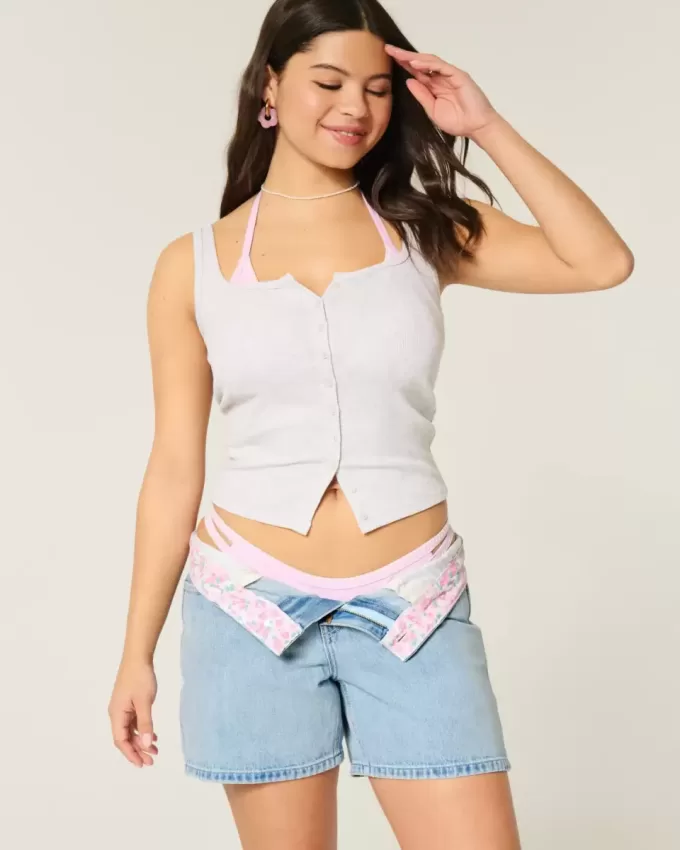 Low-Rise Medium Wash Baggy Denim Shorts 5″ Low-Rise Medium Wash Baggy Denim Shorts 5″