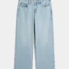 Low-Rise Medium Wash Baggy Jeans
