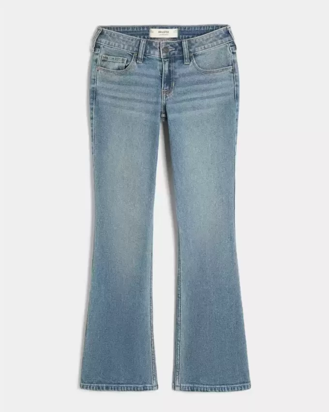 Low-Rise Medium Wash Bootcut Jeans