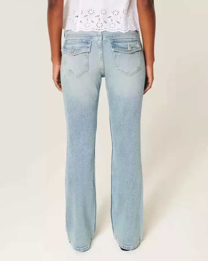 Low-Rise Medium Wash Embroidered Butterfly Bootcut Jeans Low-Rise Medium Wash Embroidered Butterfly Bootcut Jeans