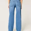 Low-Rise Medium Wash Loose Jeans