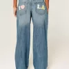 Low-Rise Medium Wash Los Angeles Graphic Baggy Jeans Low-Rise Medium Wash Los Angeles Graphic Baggy Jeans