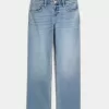 Low-Rise Medium Wash Relaxed Straight Jeans