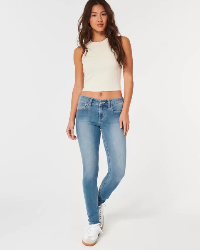 Low-Rise Medium Wash Super Skinny Jeans Low-Rise Medium Wash Super Skinny Jeans