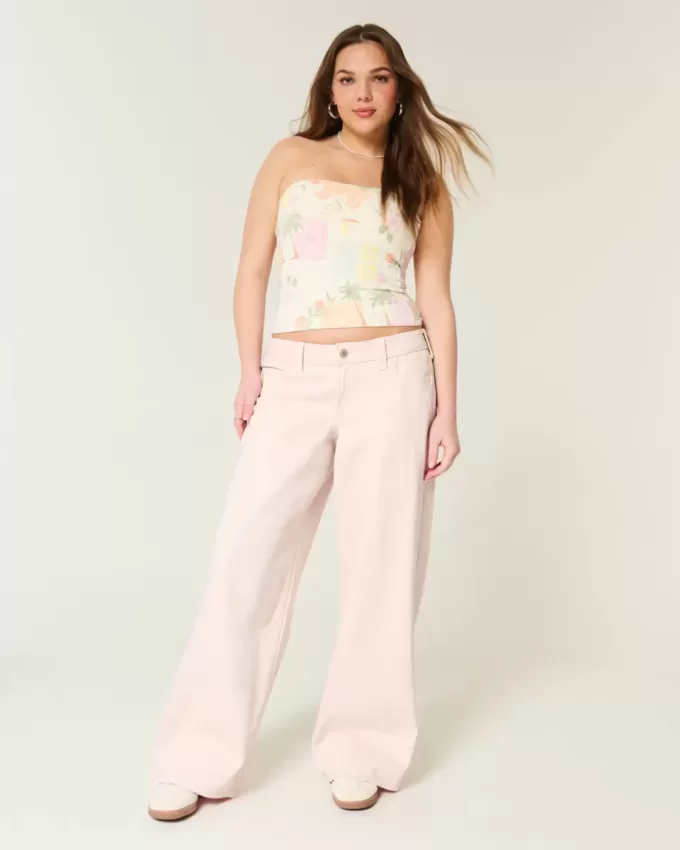 Low-Rise Pink Super Baggy Jeans Low-Rise Pink Super Baggy Jeans