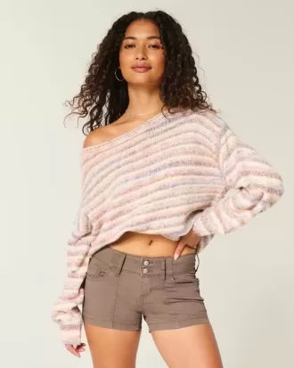 Low-Rise Poplin Shortie Shorts Low-Rise Poplin Shortie Shorts