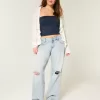 Low-Rise Ripped Light Wash Baggy Jeans Low-Rise Ripped Light Wash Baggy Jeans