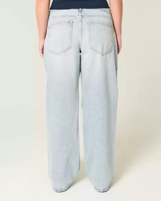 Low-Rise Ripped Light Wash Baggy Jeans Low-Rise Ripped Light Wash Baggy Jeans
