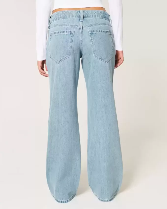 Low-Rise Ripped Light Wash Baggy Jeans Low-Rise Ripped Light Wash Baggy Jeans