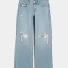 Low-Rise Ripped Light Wash Baggy Jeans Low-Rise Ripped Light Wash Baggy Jeans