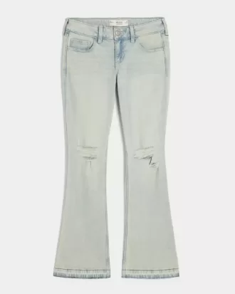 Low-Rise Ripped Light Wash Bootcut Jeans Low-Rise Ripped Light Wash Bootcut Jeans