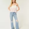 Low-Rise Ripped Light Wash Loose Jeans Low-Rise Ripped Light Wash Loose Jeans