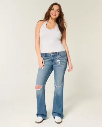 Low-Rise Ripped Medium Wash Bootcut Jeans Low-Rise Ripped Medium Wash Bootcut Jeans