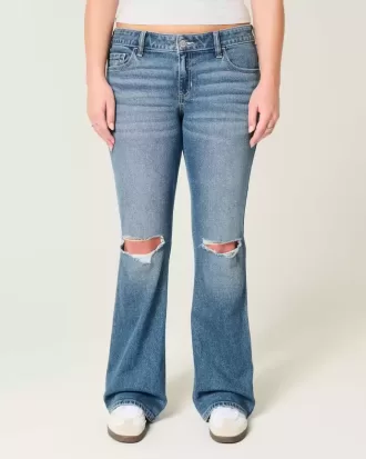 Low-Rise Ripped Medium Wash Bootcut Jeans Low-Rise Ripped Medium Wash Bootcut Jeans