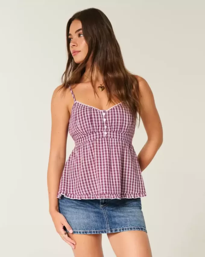 Low-Rise Studded Denim Mini Skort Low-Rise Studded Denim Mini Skort