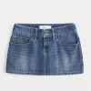 Low-Rise Studded Denim Mini Skort Low-Rise Studded Denim Mini Skort