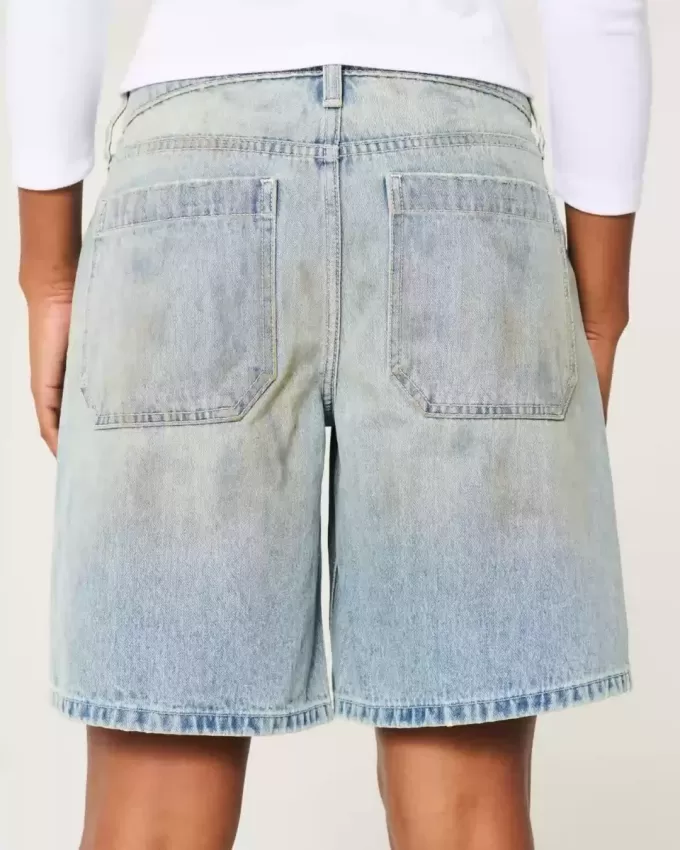 Low-Rise Tinted Mud Wash Baggy Jort Low-Rise Tinted Mud Wash Baggy Jort