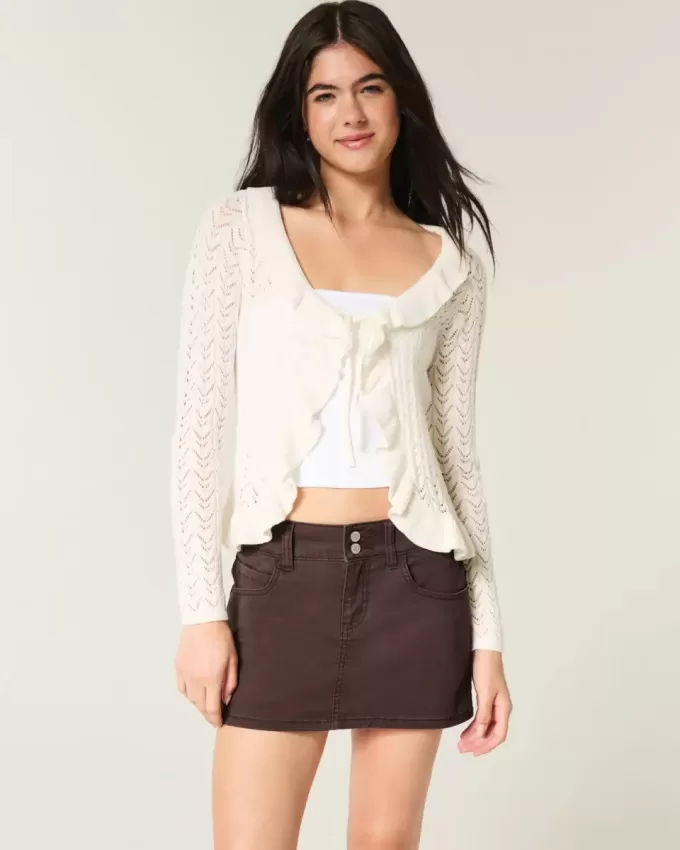 Low-Rise Twill Mini Skort Low-Rise Twill Mini Skort
