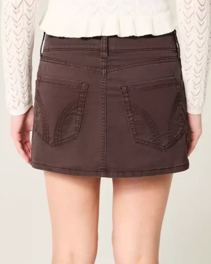 Low-Rise Twill Mini Skort Low-Rise Twill Mini Skort