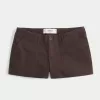 Low-Rise Twill Shortie Shorts Low-Rise Twill Shortie Shorts