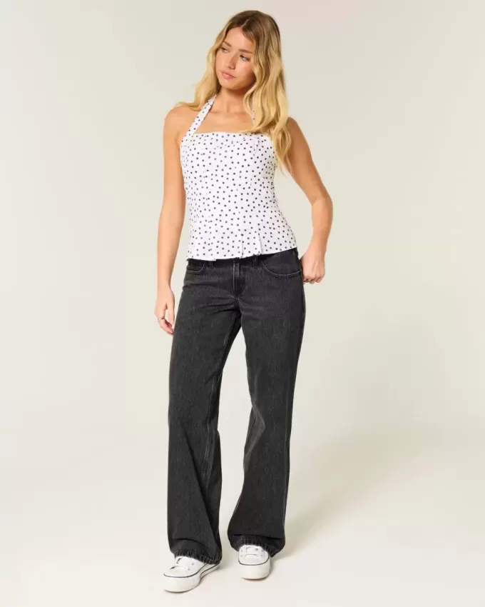 Low-Rise Washed Black Baggy Jeans Low-Rise Washed Black Baggy Jeans