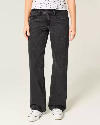 Low-Rise Washed Black Baggy Jeans Low-Rise Washed Black Baggy Jeans