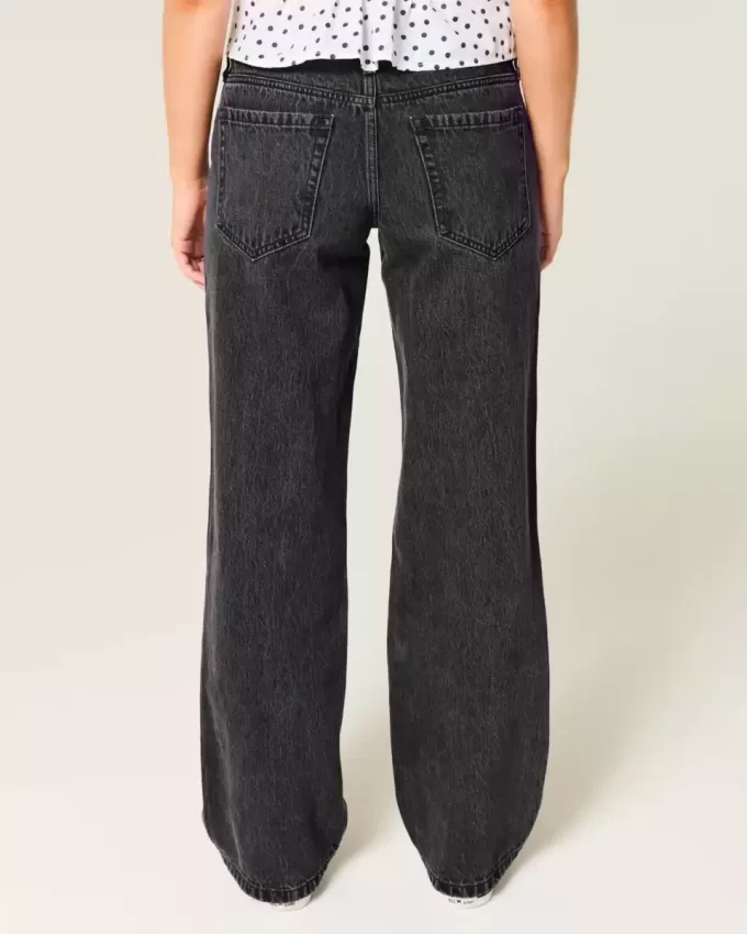 Low-Rise Washed Black Baggy Jeans Low-Rise Washed Black Baggy Jeans