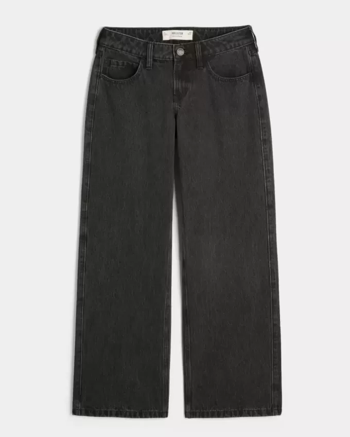 Low-Rise Washed Black Baggy Jeans Low-Rise Washed Black Baggy Jeans