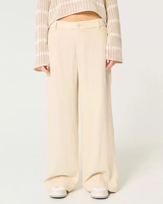 Low-Rise Wide-Leg Pants