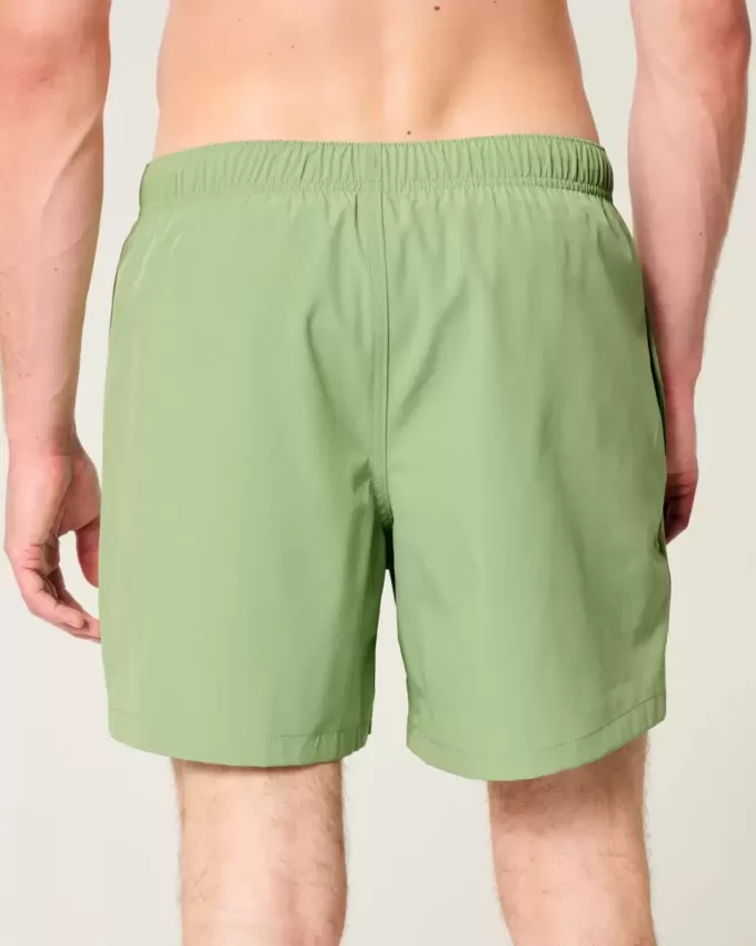 Malibu Beach Graphic Mid-Thigh Volley Swim Trunks Malibu Beach Graphic Mid-Thigh Volley Swim Trunks