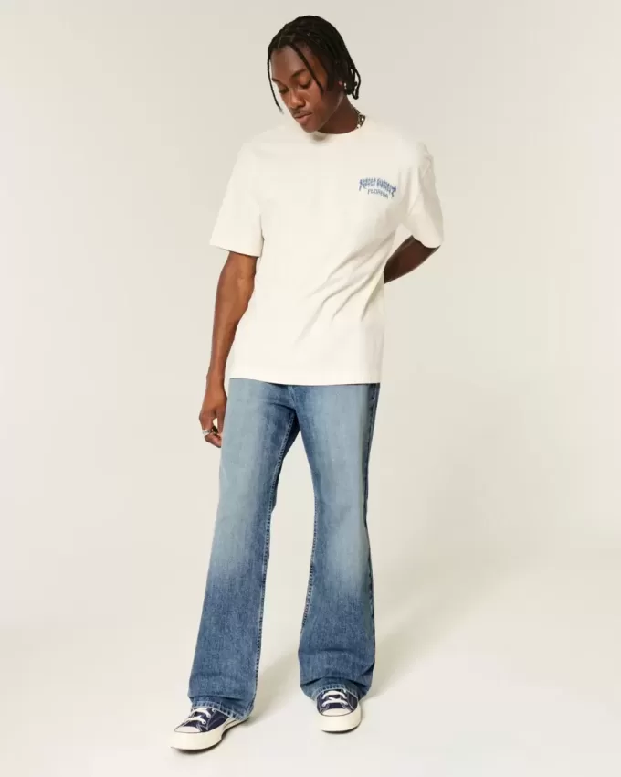 Medium Wash Baggy Bootcut Jeans Medium Wash Baggy Bootcut Jeans