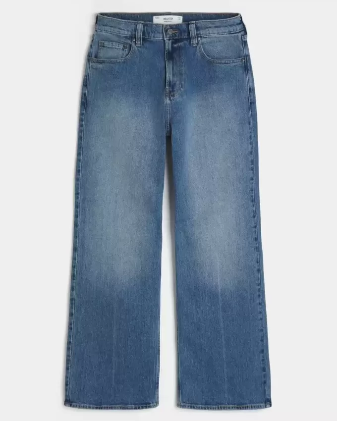 Medium Wash Baggy Bootcut Jeans Medium Wash Baggy Bootcut Jeans