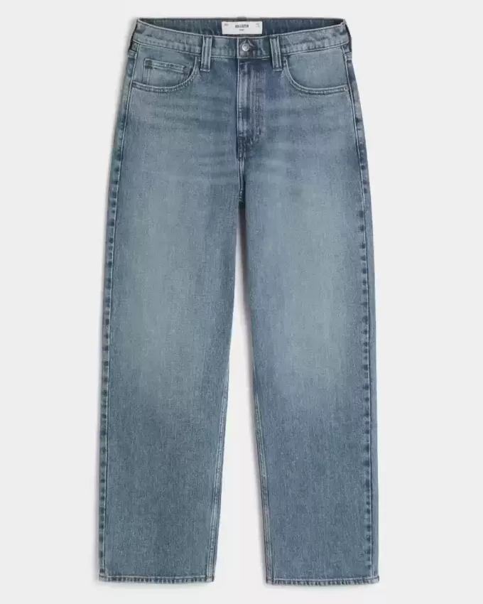 Medium Wash Baggy Jeans