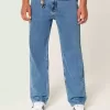 Medium Wash Baggy Jeans
