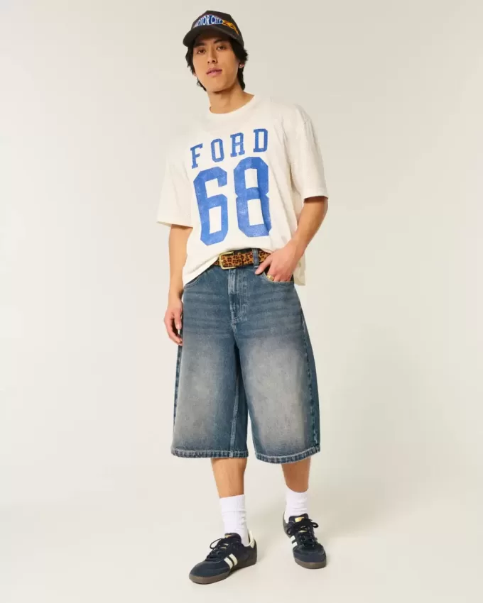 Medium Wash Denim Half Pants Medium Wash Denim Half Pants